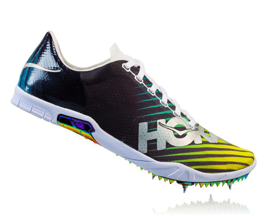 Spikes Atletismo Hoka One One Hombre Negros/Blancos - Speed Evo R - HSAP43265